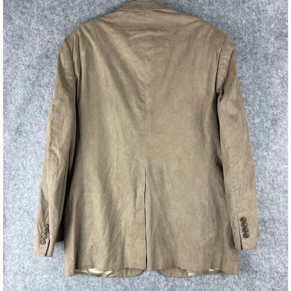 Vintage Christian Dior Monsieur Suede Blazer Sport Coat Mens 42R Beige 2 Button - Picture 11 of 16